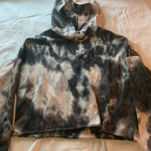 Stella Tweed cropped marble hoodie